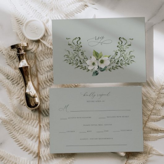 Sage Garden Wedding UAWG Response-Abschlusskarte Einladung