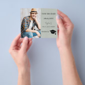 Sage Geen Modern Graduation Party Save the Date Flyer (Gruppe)