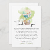 Sage Gender Reveal Baby Animal Safari Vielen Dank Dankeskarte (Vorne/Hinten)