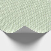 Sage Gingham Baby Shower Wrapping Paper Geschenkpapier (Ecke)