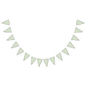 Sage Gingham Country Wedding Wimpelkette (Alle)