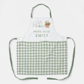 Sage Gingham Frisch vom Markt Junggesellinnenabsch Schürze (Vorderseite)