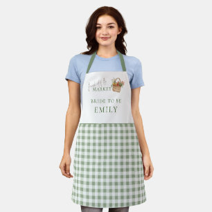 Sage Gingham Frisch vom Markt Junggesellinnenabsch Schürze