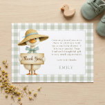 Sage Gingham Silly Goose Baby Shower Thank You Einladung<br><div class="desc">Sage Gingham Silly Goose Baby Shower Thank You. Available digitally and printed. Say thanks after your event with this modern cute goose and gingham design. Personalise words as required.</div>