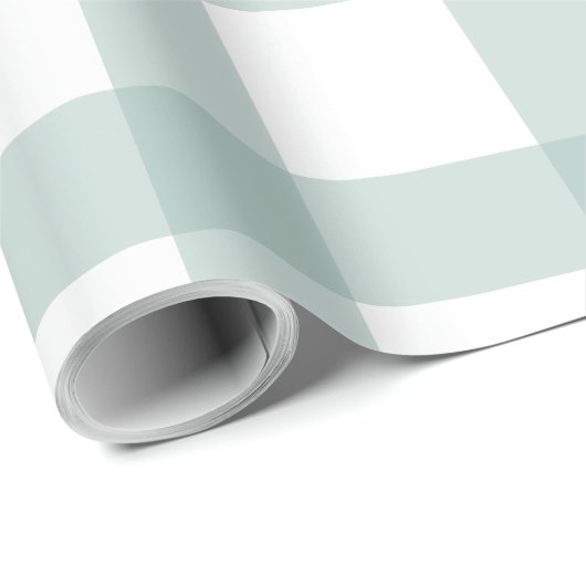 Sage Gingham Wrapping Paper Geschenkpapier (Rolleneckpunkt)