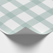 Sage Gingham Wrapping Paper Geschenkpapier (Ecke)