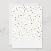 Sage & Gold Ballons 5. Geburtstagsparty Einladung (Rückseite)