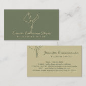 Sage Gold Dance School Ballet Visitenkarte (Vorne/Hinten)