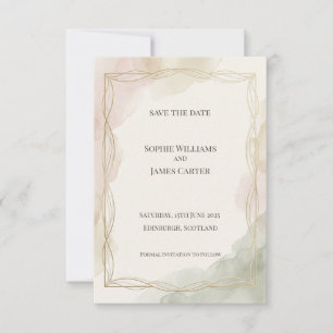 Sage Gold Diamant Save-the-Date-Karte Save The Date