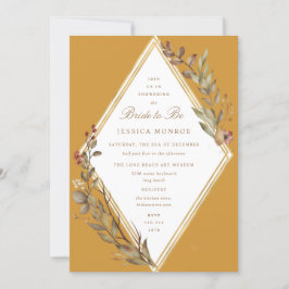 Sage Gold Diamond Fall Saison Brautparty Invita Einladung