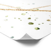 Sage Gold Eukalyptus Boho Hochzeit Sitzplan Poster (Ecke)