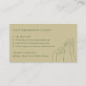 Sage Gold Florist handgezeichnete botanische Visitenkarte (Rückseite)