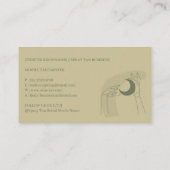 Sage Gold Hands Moon Energy Healing Reiki Visitenkarte (Rückseite)