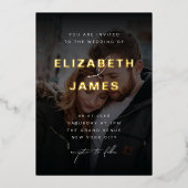 Sage & Gold Moderne Minimalistische Rustikale Hoch Folieneinladung (Vorderseite)