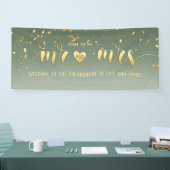 Sage Gold Mr. and Mrs. Verlobung Banner (Messe)