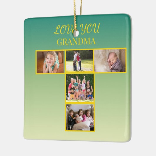 Sage Gold T-Collage Ornament Design (Links)