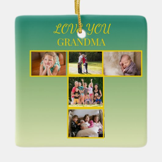 Sage Gold T-Collage Ornament Design (Vorderseite)