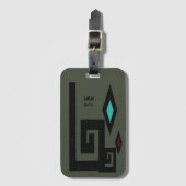 Sage Gr. Geometrisches Gepäckstück im Südwesten Gepäckanhänger (Vorderseite Vertikal)