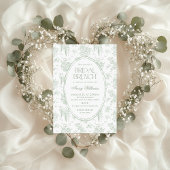 Sage Gree Toile Vintages Brautparty Einladung