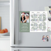 Sage Green 2026 Calendar Business Foto Magnetic Magnetkarte