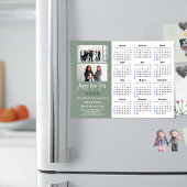 Sage Green 2026 Calendar Moderne Corporate Magneti Magnetkarte