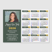Sage Green 2026 Kalender Business Einfach Magnetic Magnetkarte (Vorderseite)
