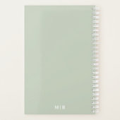Sage Green 2026 Planner | Custom Title & Initials Planer (Rückseite)