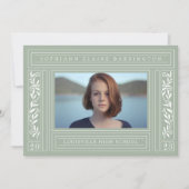 Sage Green Abschluss Foto Ankündigung (Vorderseite)