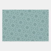 Sage Green Abstrakt Floral Paisley Pattern Trendy Geschenkpapier Set (Vorderseite 3)
