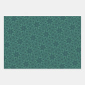 Sage Green Abstrakt Floral Paisley Pattern Trendy Geschenkpapier Set (Vorderseite 2)