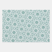 Sage Green Abstrakt Floral Paisley Pattern Trendy Geschenkpapier Set (Vorderseite)