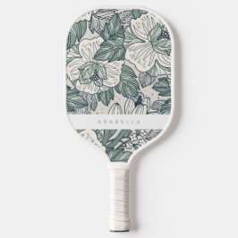 Sage Green Abstrakt Floral Pickleball Paddel Schläger
