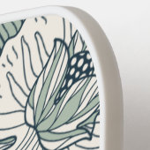 Sage Green Abstrakt Floral Pickleball Paddel Schläger (Linke Seite)