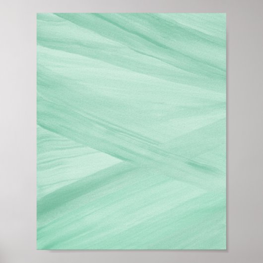 Sage Green Abstrakt Lines Pinselstrich Art Poster (Vorne)