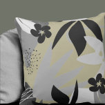 Sage Green Abstrakt Tropenblumendesigner Kissen<br><div class="desc">Dieses Design-Kissen zeichnet sich durch einen wunderschönen botanischen Ausdruck großer abstrakter tropischer Blume in Schwarz-Grautönen aus, das Set vor einem beruhigenden, schlängelgrünen Hintergrund. Das stilvolle und moderne Blumendesign verleiht Ihrer Wohngestaltung eine Touch der Natur, während sich die neutrale Farbpalette leicht an Ihre bestehende Einrichtung anpasst. Dieses aus hochwertigen Materialien gefertigte...</div>