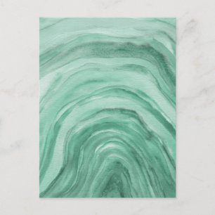 Sage Green Abstrakt Watercolor Art Agate Postkarte