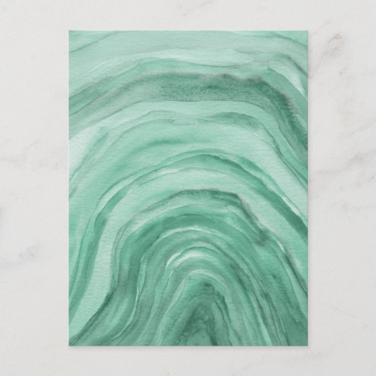 Sage Green Abstrakt Watercolor Art Agate Postkarte (Vorderseite)