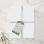 Sage Green Abstrakte Gastgeschenk Hochzeit Geschenkanhänger (Mit Garn)