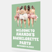 Sage Green Acrylic Bachelorette Begrüßungszeichen Acrylschild (Winkel)