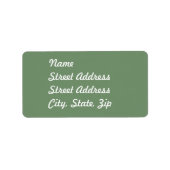 Sage Green Address Sticker Adressaufkleber (Vorne)