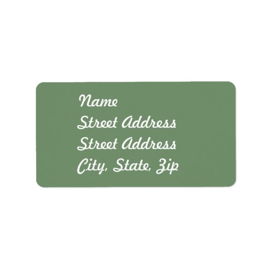 Sage Green Address Sticker Adressaufkleber (Vorne)