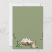 Sage Green Adventure erwartet Mountains Baby Showe Einladung (Rückseite)