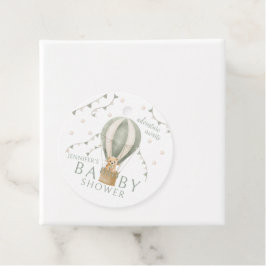 Sage Green Adventure Teddy Baby Dusche Vielen Dank Geschenkanhänger