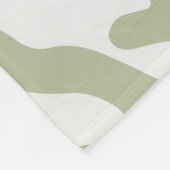 Sage Green Aesthetic Liquide Bio Shapes Fleecedecke (Ecke)