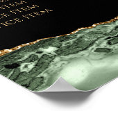 Sage Green Agate Price List Poster (Ecke)