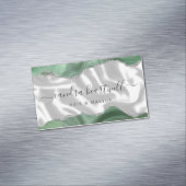 Sage Green Agate Silver Glitzer Luxus Magnetische Visitenkarte (Beispiel)