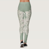 Sage Green AI Art Leggings (Rückseite)