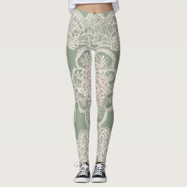 Sage Green AI Art Leggings