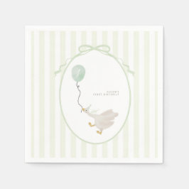 Sage Green Albern Goose Party Napkins Serviette