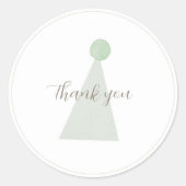 Sage Green Albern Gose Party Hutaufkleber Runder Aufkleber (Vorderseite)